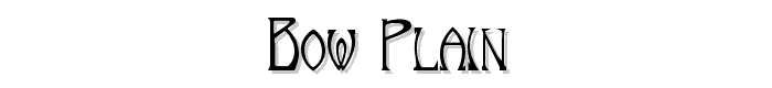 Bow Plain font